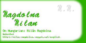 magdolna milan business card
